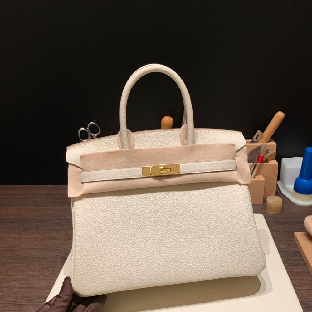 ❤️30cm birkin togo 奶昔白 金扣   仙女色 百搭单品😊