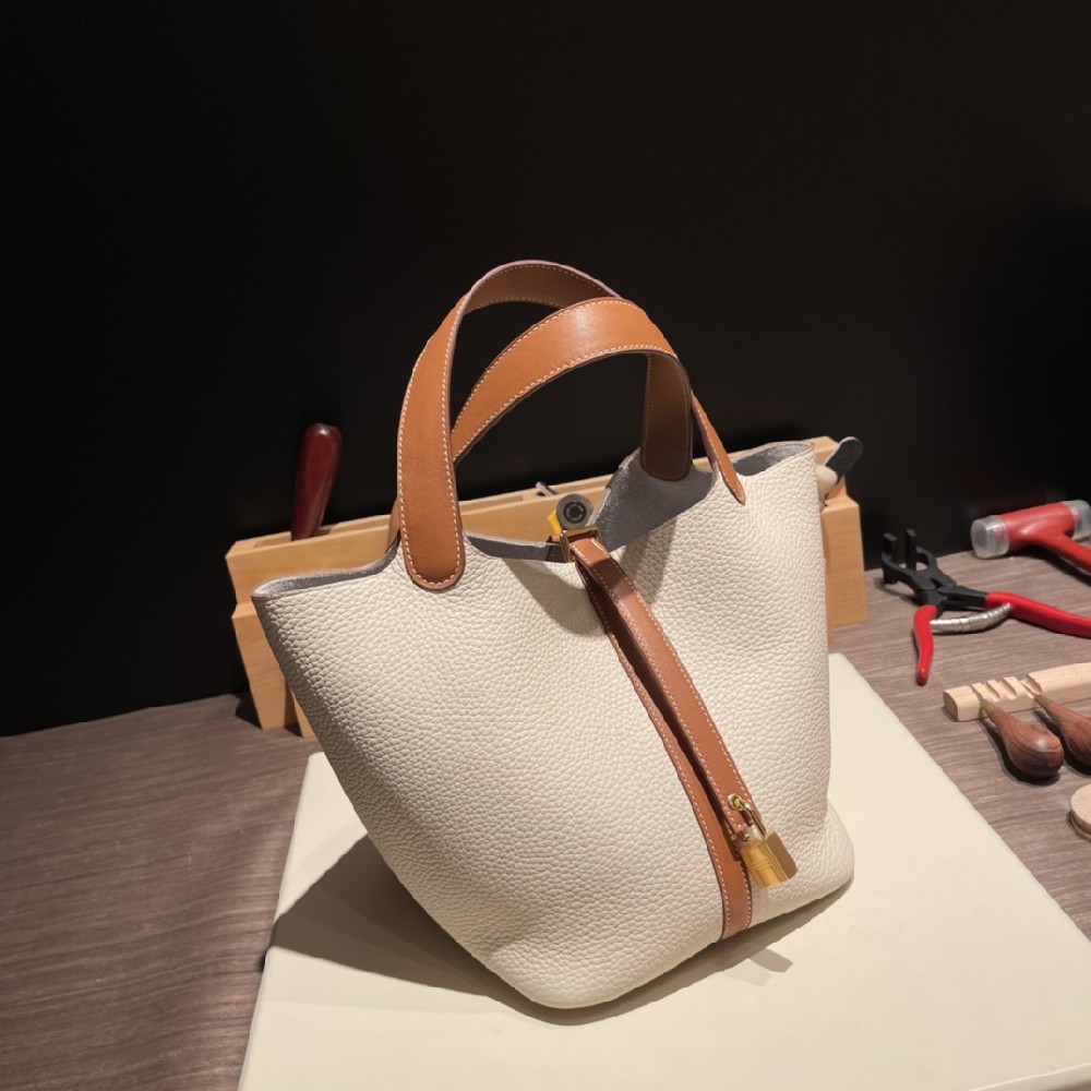 picotin 菜篮子 22cm 很少上到图、却一直热销！10 奶昔白拼37 金棕 金扣🌟