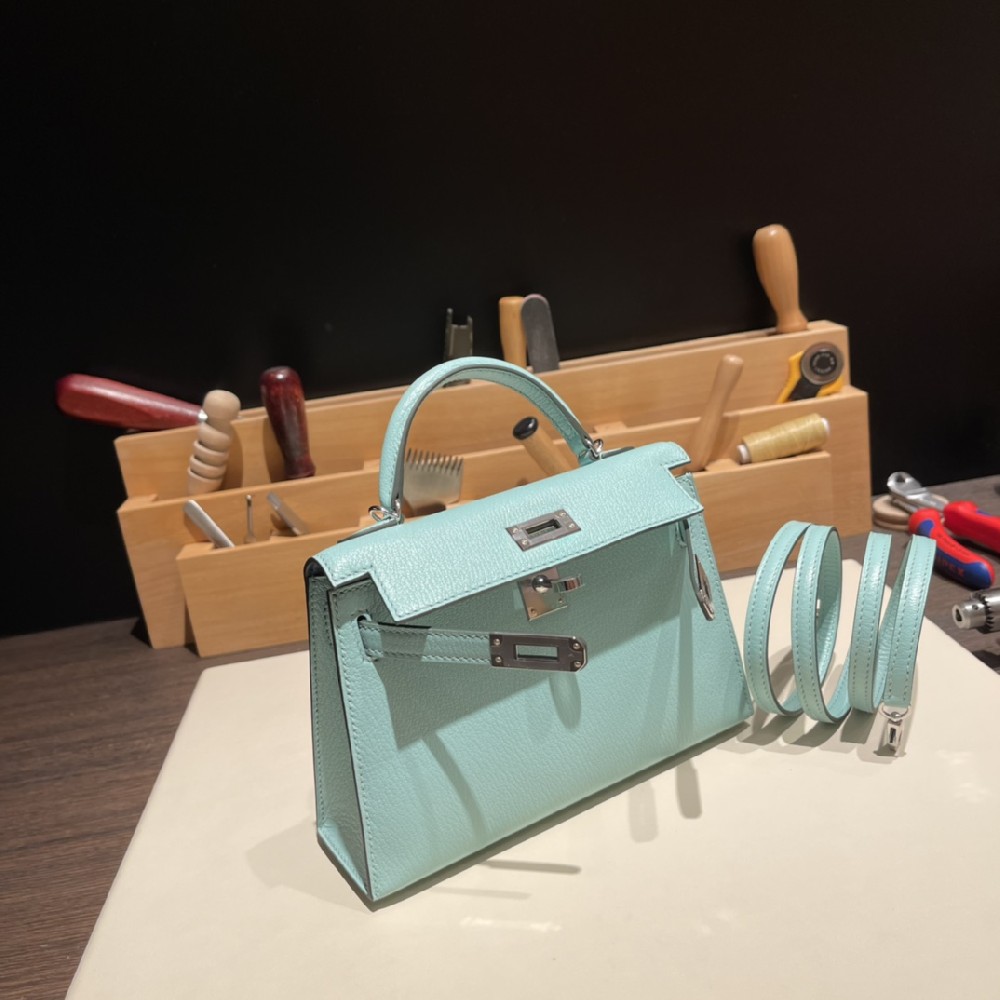mini kelly Aqua /Cobalt湖水蓝/钴蓝